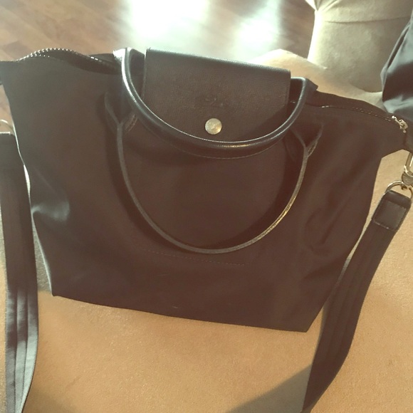 Longchamp Le Pliage Neo Small Tote Crossbody Black Longchamp Le Pliage Neo Small Tote Crossbody Black